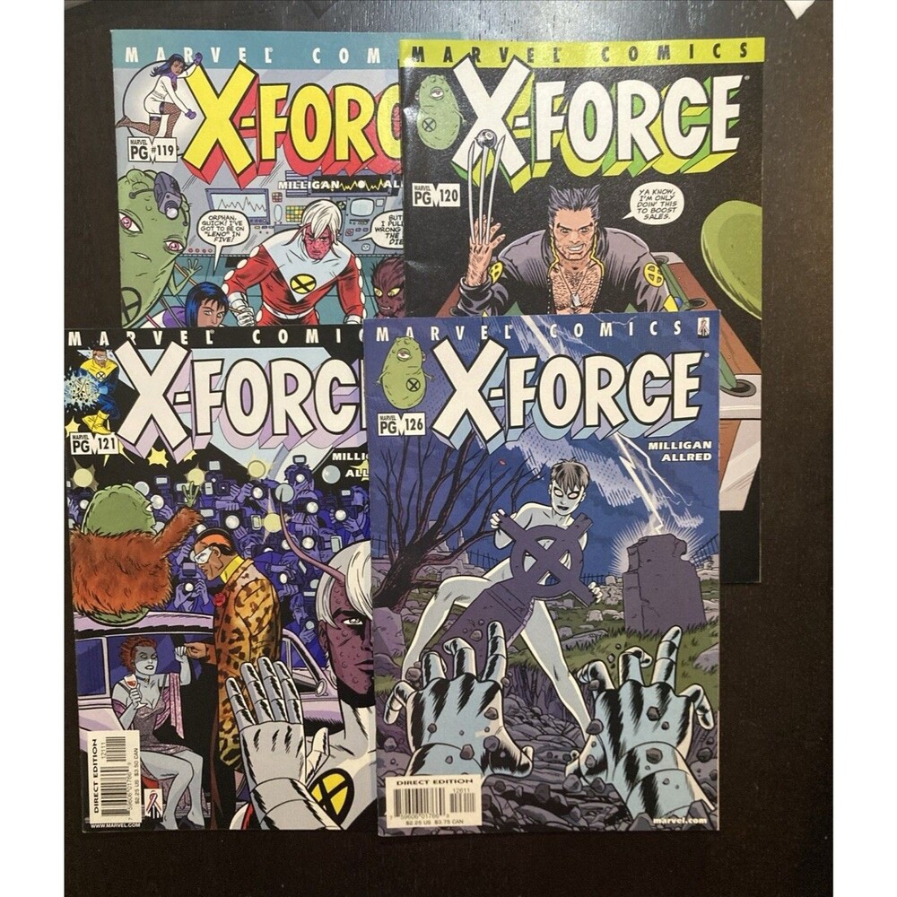 X-Force: No. 119 - 121 & No. 126. Marvel Comics, (2001 -02)